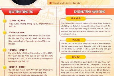 Tóm tắt chương trình hành động của ứng cử viên đại biểu Quốc hội khóa XVI Lê Thị Thanh Xuân, Đơn vị bầu cử số 3 tỉnh Đắk Lắk.