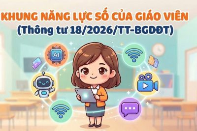 Thông tư số 18/2026/TT-BGDĐT của Bộ Giáo dục và Đào tạo: Ban hành Khung năng lực số đối với giáo viên, cán bộ quản lý cơ sở giáo dục mầm non, phổ thông và giáo dục thường xuyên